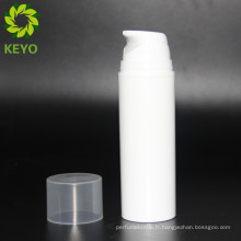Bouteille de lotion pompe airless 150ml blanc PP